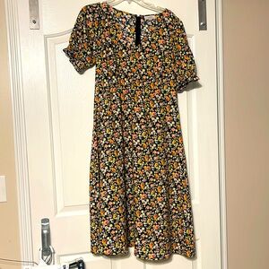 Loft Midi Dress Floral size 10